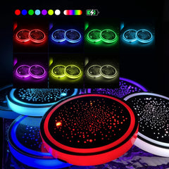 2PCS LED Cup Holder Lights for Car