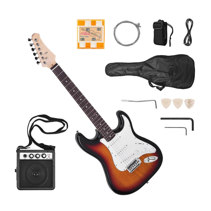 21 Frets 6 Strings Electric Guitar Solid Wood Paulownia Body Maple Neck with Speaker Necessary Guitar Parts & Accessories