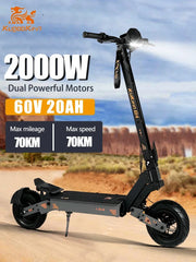 kukirin G4 2000w 60v 20ah electric scooter 11 inch road tyres top speed 70km/h led display foldable high quality Escoote