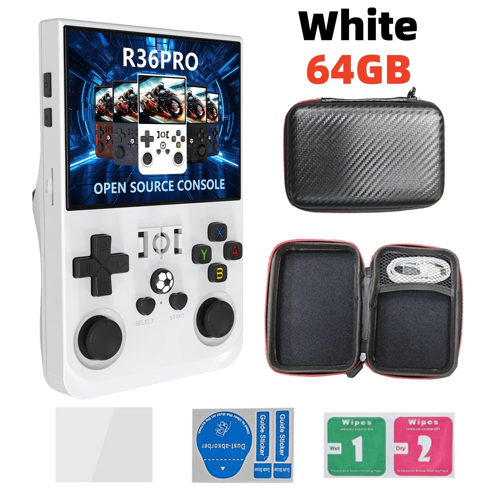 Open Source R36 PRO Retro Handheld Video Game Console Linux System 3.5 Inch IPS Screen Portable Pocket Video Player 128GB Games