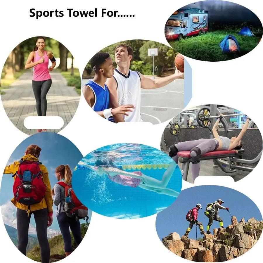 Quick-Dry Sports Towel 40X80/76X152CM Microfiber Running Yoga Gym Fitness Basketball Outdoor Camping Hiking Beach Towels