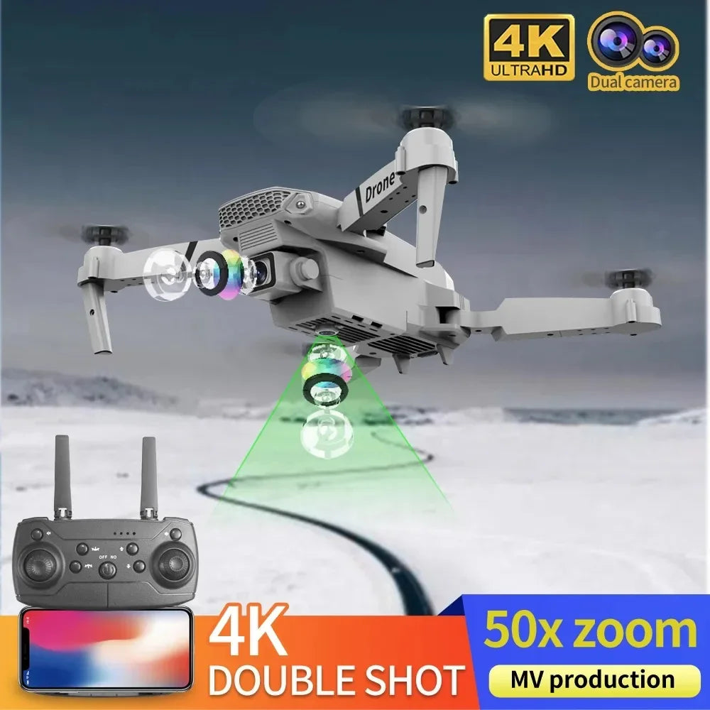 2025 New Professional Wide Angle RC Dron 4K HD Camera  Mode Foldable Helicopter Quadcopter Kid Gift Toys