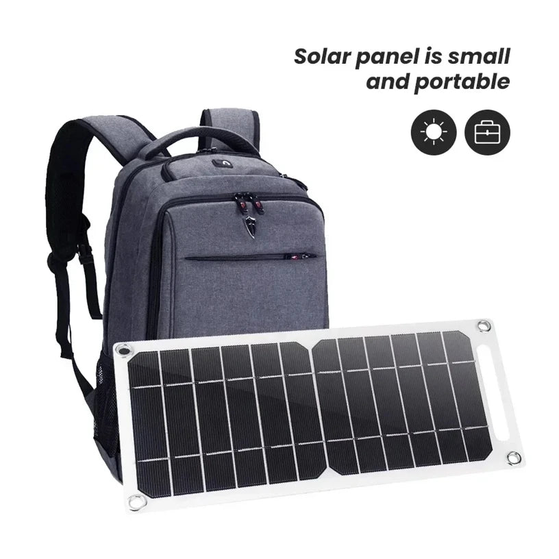 Wholesale Solar Panel 1-14pcs USB Waterproof Outdoor Hiking  Camping Portable Battery Mobile Phone Charging Bank  Charging Panel