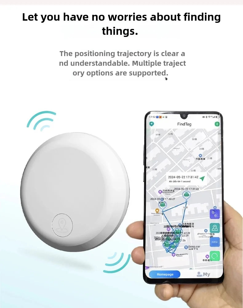 Smart Airtag Bluetooth GPS Tracker Work with Android&iOS System Air Tag Tracker Mini Locator Pet Key Finder