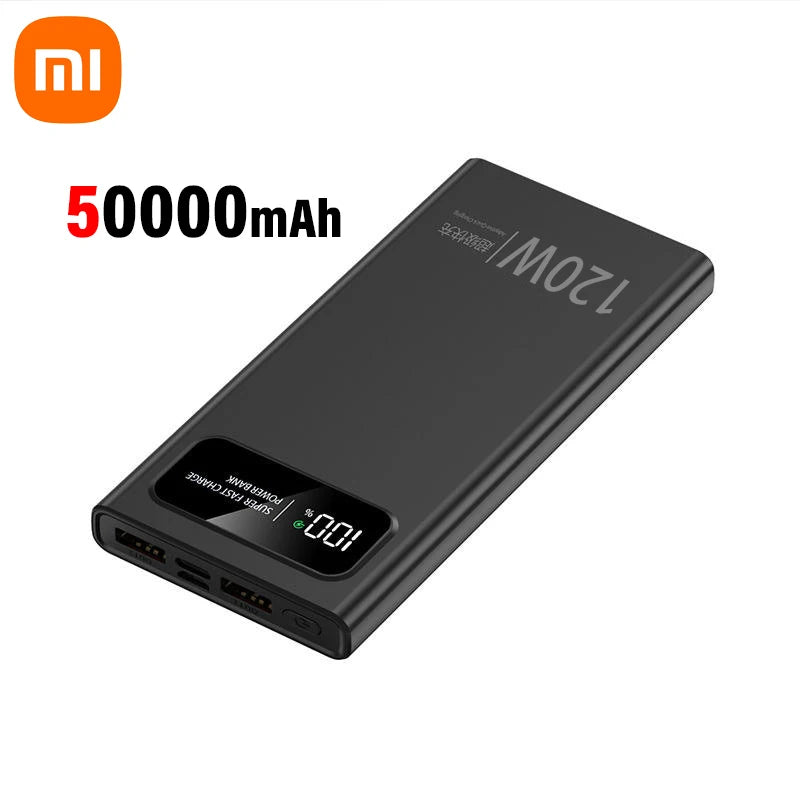 Xiaomi 200000mAh 120W Power Bank Super Fast Charging Battery High Capacity Digital Display Power Bank For iPhone Samsung Huawei