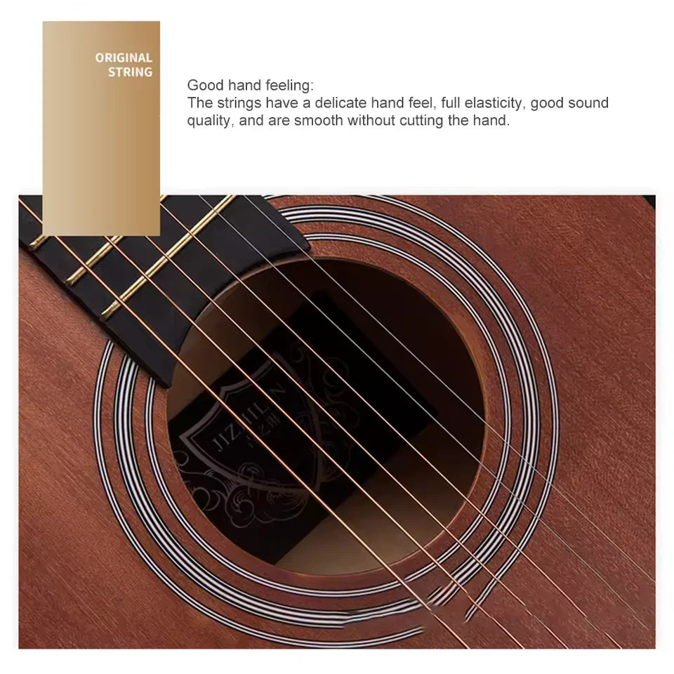 38 Inch Student Guitar with Starter Kit Basswood Guitar Music Instrument Acoustic Guitar Kit for Kids/Boys/Girls/Teens/Beginners