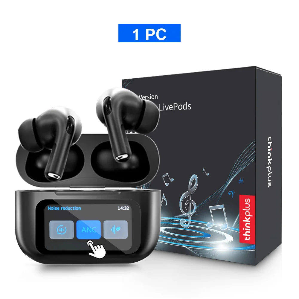 Original Thinkplus Wireless Bluetooth Earphones ANC Noise Reduction Earbuds HD Mic Call Gamer Earbuds LED Touch Screen Control