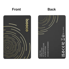 isooco Ultra-thin Wallet Tracker GPS Locator Bluetooth Pairing Find My (IOS Only) Anti-lost Smart Tag Item Finder No Charging