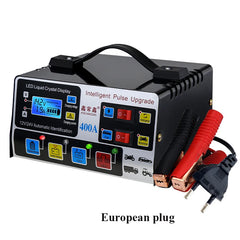 Metal Car Battery Charger 12V24V 220W Full Automatic Car Battery Charger Repair Battery Charger High Power Fast Charger