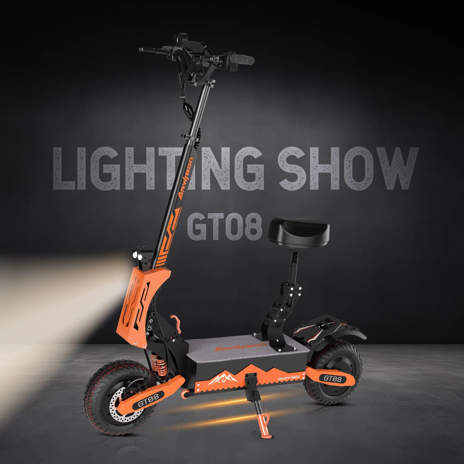 Arwibon 5600W Adult Electric Scooter Dual Motor Top Speed 50MPH,60V27AH, 11-inch Off-Road Tires Sport Folding eScooter with Seat