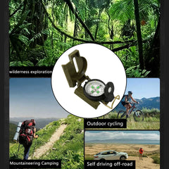 Multi-functional Portable Compass Phosphorescent Lensatic Compass for Hiking Camping Navigation Survival