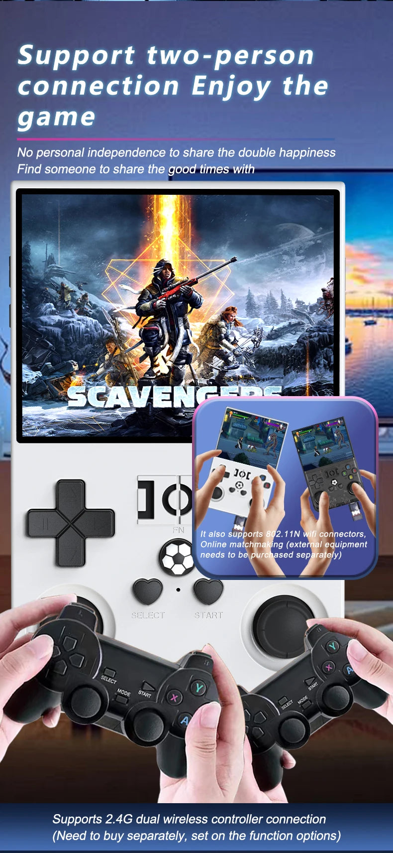 Open Source R36 PRO Retro Handheld Video Game Console Linux System 3.5 Inch IPS Screen Portable Pocket Video Player 128GB Games