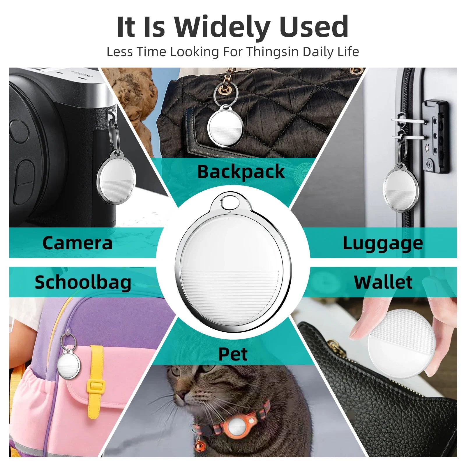 Mini Gps Tracker for Ios System Find My App Airtag Smart Bluetooth Locator Child Finder Bag Anti-Loss Pet Collar with Tracker