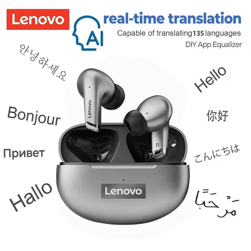 Choice Lenovo LP5 Wireless Bluetooth Earphone Fast Charging Long Endurance HD Call With Microphone Sports Waterproof Headset