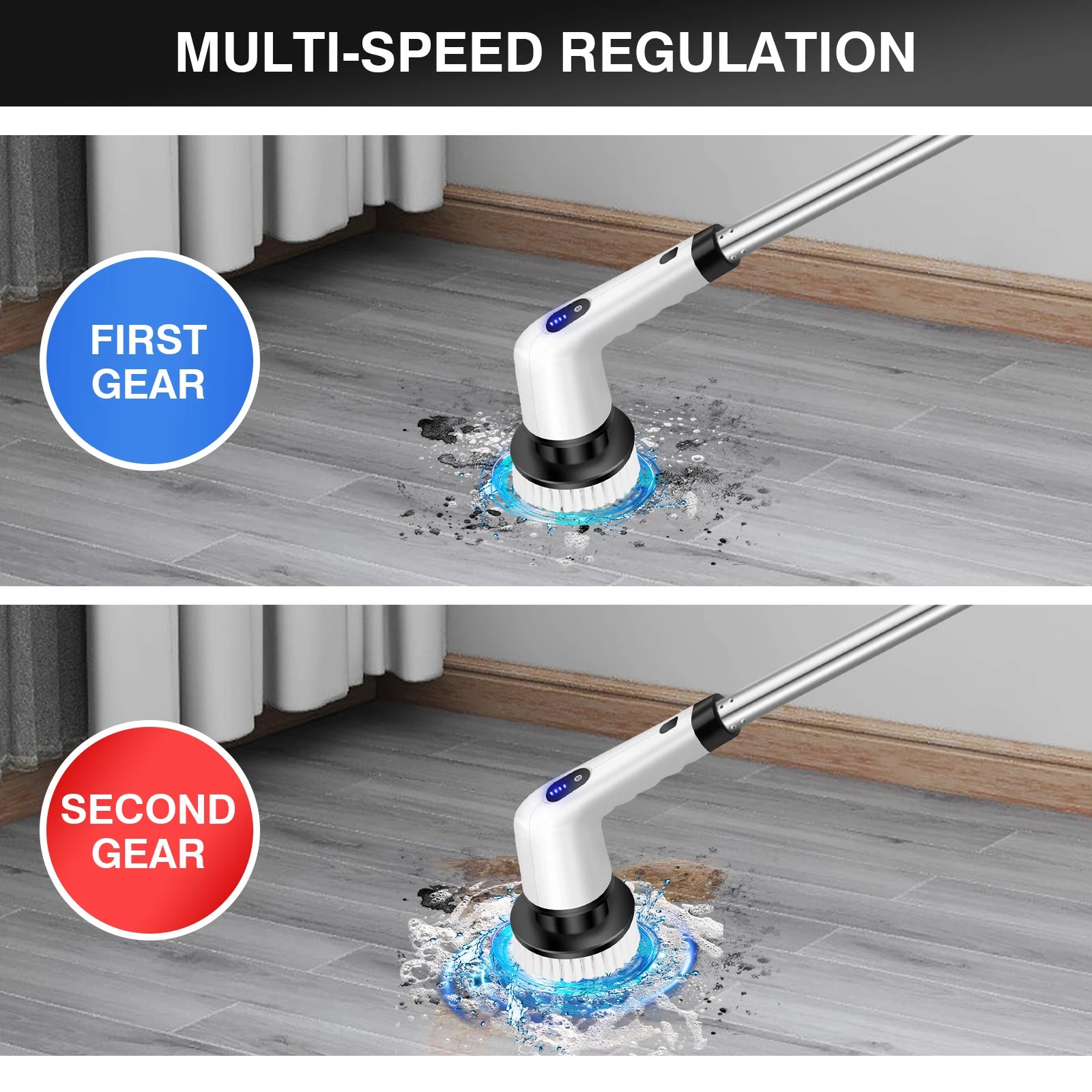 Electric Spin Scrubber Cordless Electric Cleaning Brush with 9 Brush