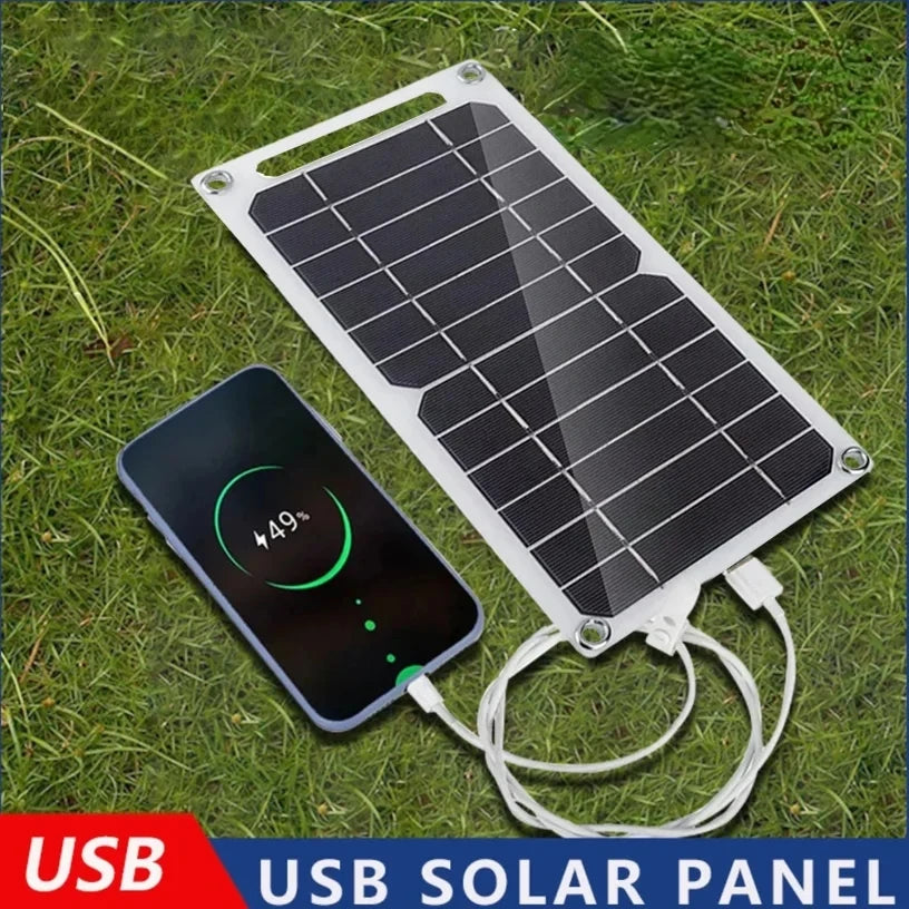 Wholesale Solar Panel 1-14pcs USB Waterproof Outdoor Hiking  Camping Portable Battery Mobile Phone Charging Bank  Charging Panel