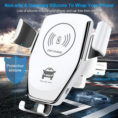 30W Fast Wireless Chargers Car For iPhone 15 14 13 12 11 Pro XS Max XR Samsung Xiaomi Wireless Charging Phone Car Holder Charger