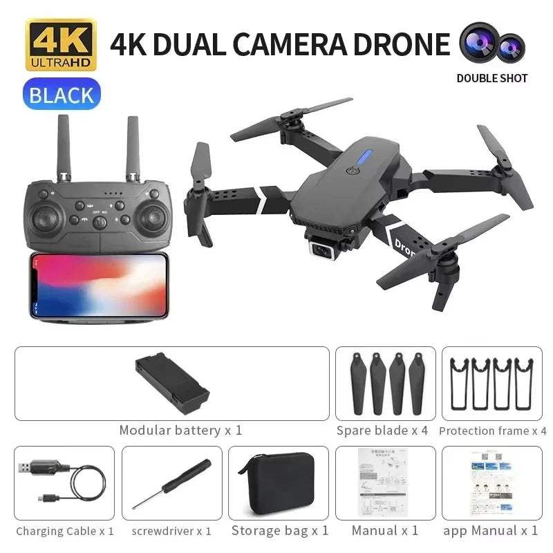 2025 New Professional Wide Angle RC Dron 4K HD Camera  Mode Foldable Helicopter Quadcopter Kid Gift Toys