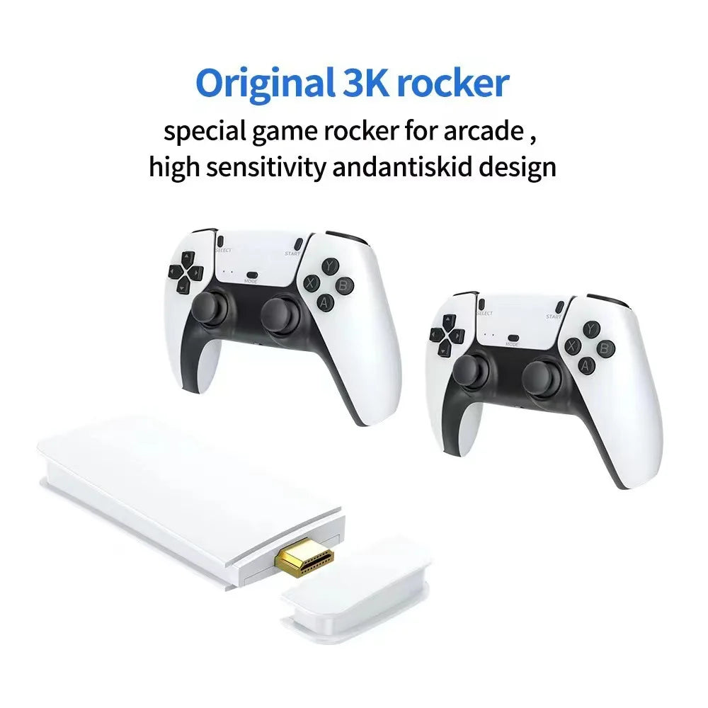 M15 Game Stick Mini TV Handheld Game Classic 4K Retro Game Wireless Controllers HD Output Gaming Consola for PS1 Arcade