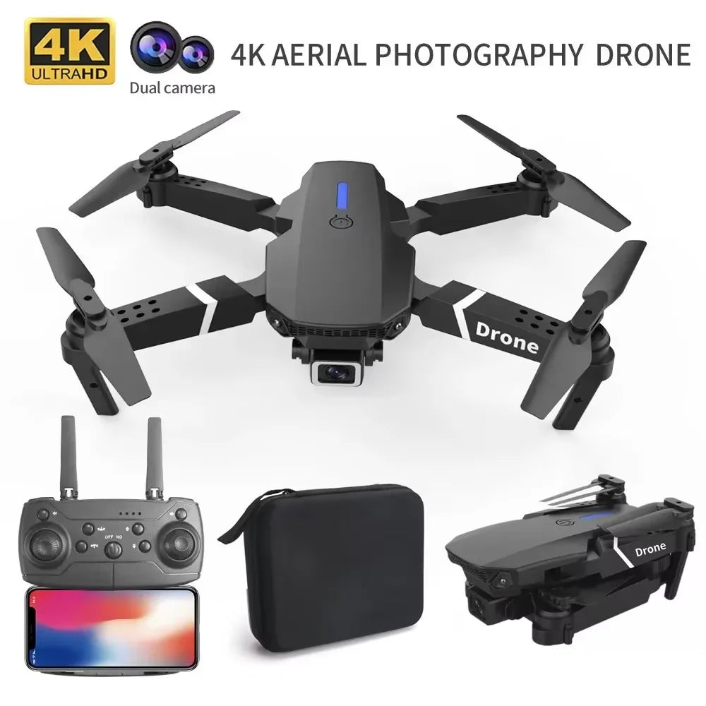 2025 New Professional Wide Angle RC Dron 4K HD Camera  Mode Foldable Helicopter Quadcopter Kid Gift Toys