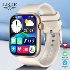 LIGE New Smart Watch 2025 Wireless Charging Smartwatch Bluetooth Calls Men Women Smartwatches Fitness Bracelet Custom Watch Face