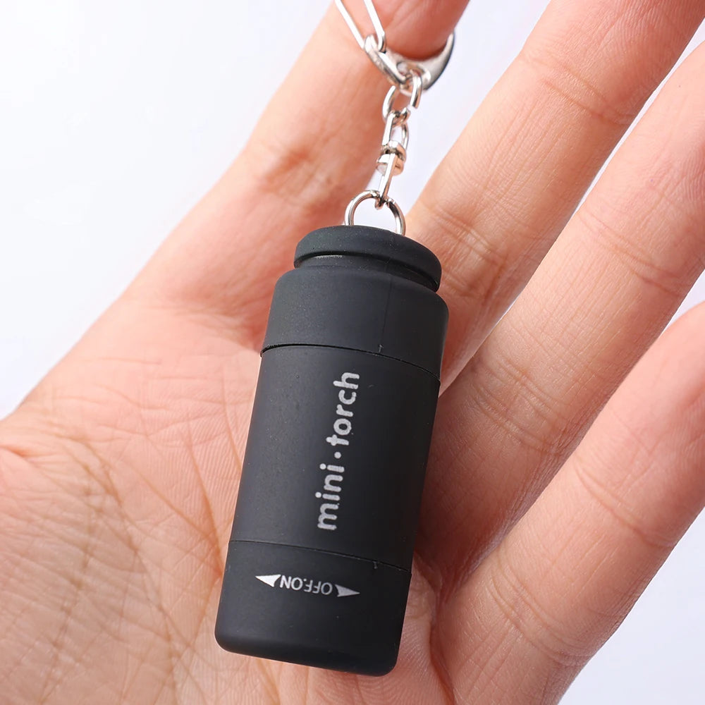 LED Micro Pocket Flashlight Portable USB Rechargeable Keychain Flashlight Waterproof Home Outdoor Hiking Camping Flashlight