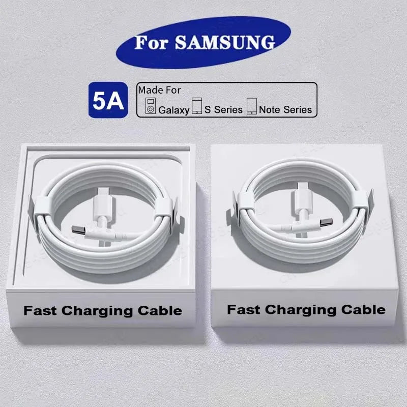 2PCS PD 45W USB C Cable For Samsung Galaxy S20 S21 S22 S23 Ultra Note 10 5G 20 A53 A54 Super Fast Charging USB Type C Data Cable