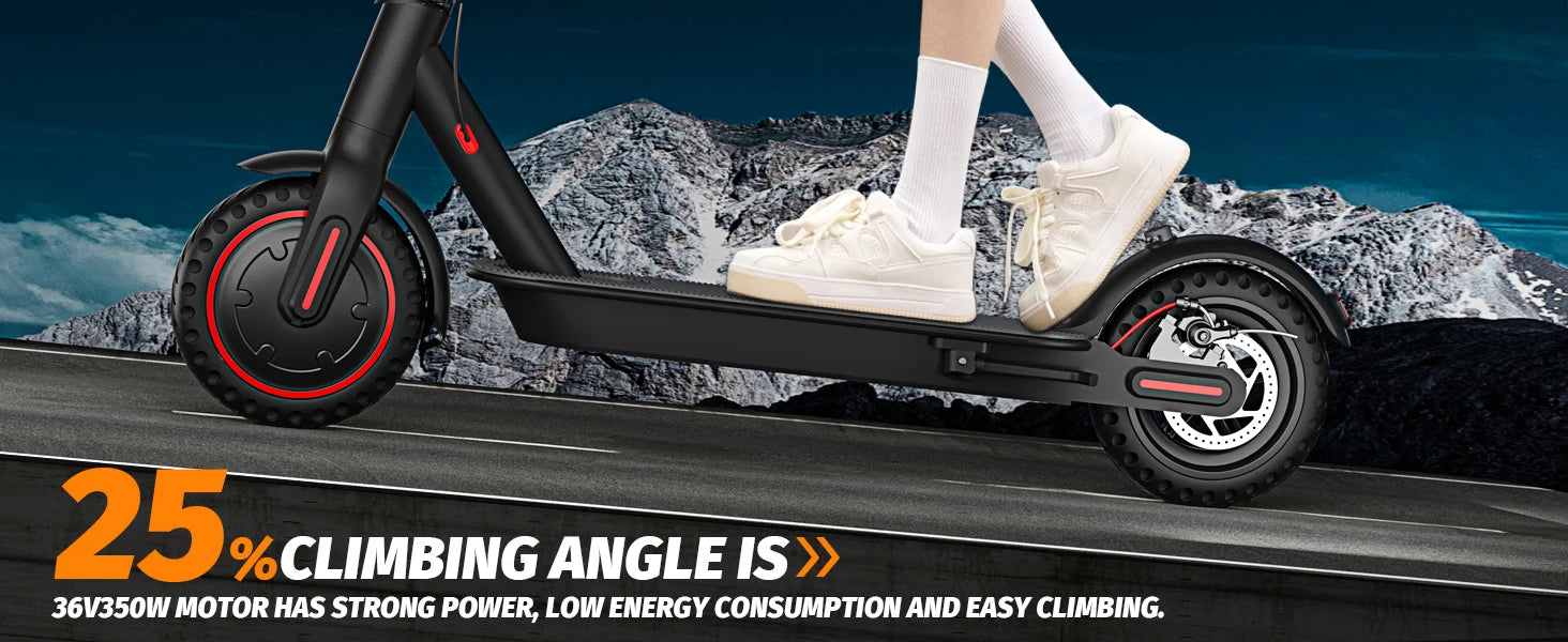 350W Foldable Electric Scooter for Adults Teens,Explosion-proof Tires,Dual Brake System,Lightweight APP Support E-scooter