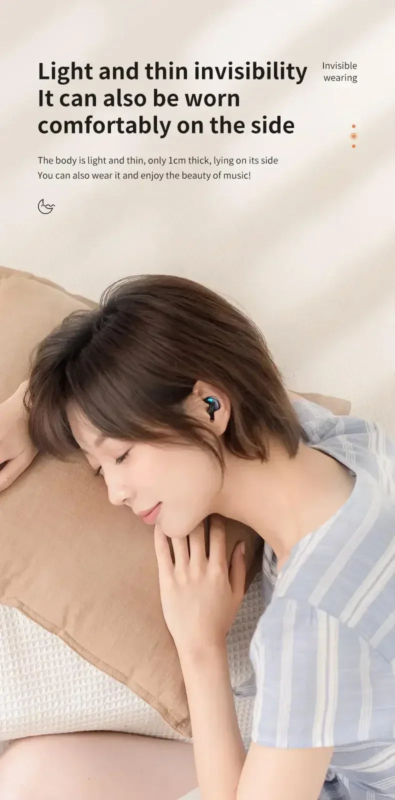 NEW Original X55 Wireless Sleep Earphone Noise Reduction Invisible Earphone Sleeping Headset Bluetooth Sport Headphones Earbuds