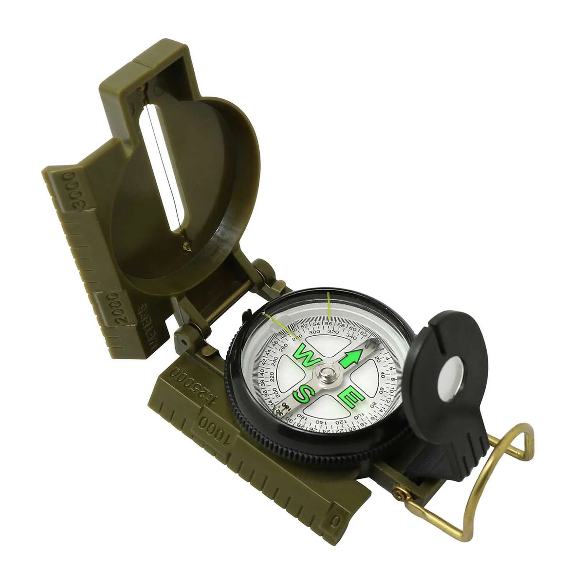 Multi-functional Portable Compass Phosphorescent Lensatic Compass for Hiking Camping Navigation Survival