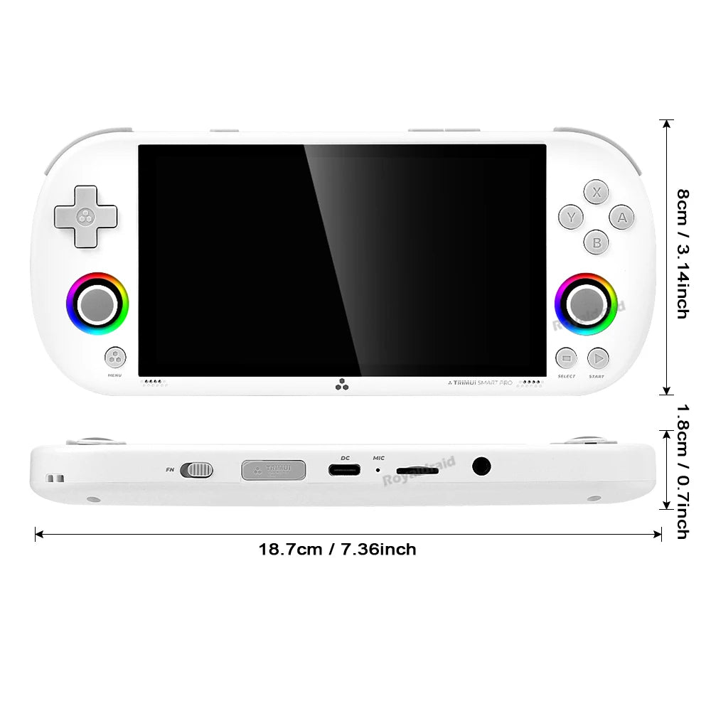 128G 256G Trimui Smart Pro Handheld Game Console 4.96''IPS Screen Linux System Joystick RGB Lighting Retro Video Game Player NEW