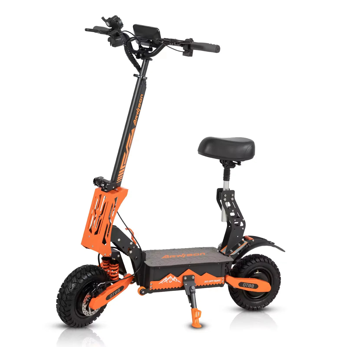 Arwibon 5600W Adult Electric Scooter Dual Motor Top Speed 50MPH,60V27AH, 11-inch Off-Road Tires Sport Folding eScooter with Seat