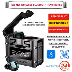 M25 TWS Wireless Headphones Earphones Bluetooth Touch Control Noise Reduction Stereo Waterproof Earbuds Headsets