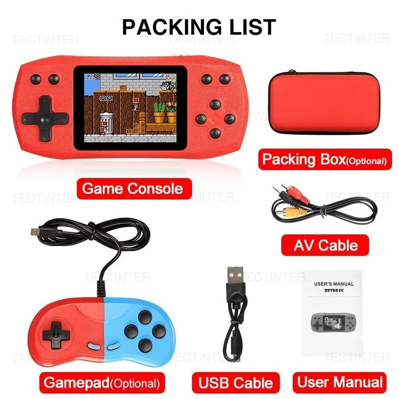 Retro Video Game Console Built in 620 Classic Games Portable Handheld Game Player Rechargeable Console AV Ouput