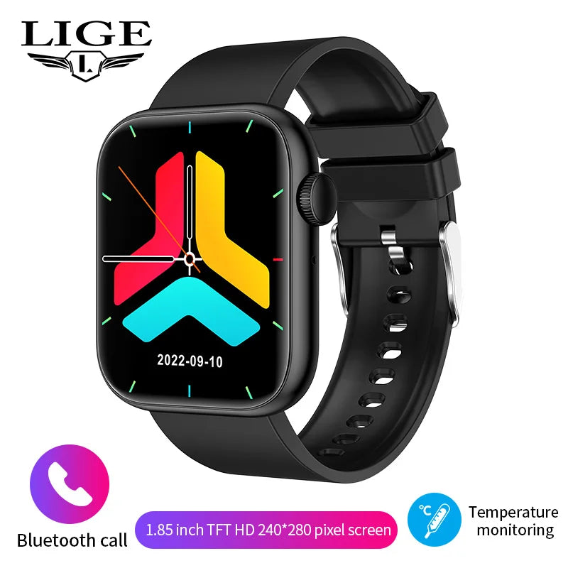 LIGE New Smart Watch 2025 Wireless Charging Smartwatch Bluetooth Calls Men Women Smartwatches Fitness Bracelet Custom Watch Face