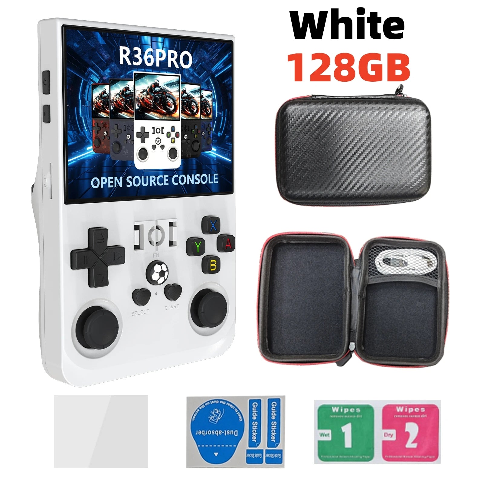 Open Source R36 PRO Retro Handheld Video Game Console Linux System 3.5 Inch IPS Screen Portable Pocket Video Player 128GB Games