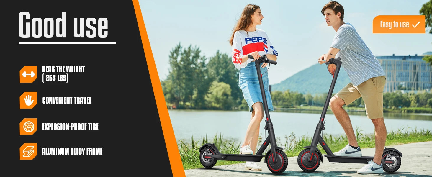 350W Foldable Electric Scooter for Adults Teens,Explosion-proof Tires,Dual Brake System,Lightweight APP Support E-scooter