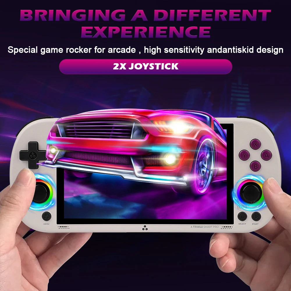 128G 256G Trimui Smart Pro Handheld Game Console 4.96''IPS Screen Linux System Joystick RGB Lighting Retro Video Game Player NEW