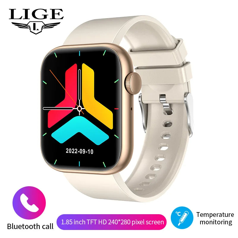 LIGE New Smart Watch 2025 Wireless Charging Smartwatch Bluetooth Calls Men Women Smartwatches Fitness Bracelet Custom Watch Face