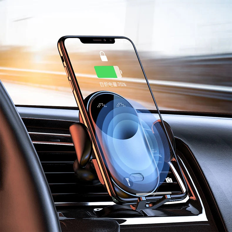 30W Wireless Charger Car Mount for Air Vent Mount Car Phone Holder Rotating Intelligent Infrared Fast Wireless Charging Charger