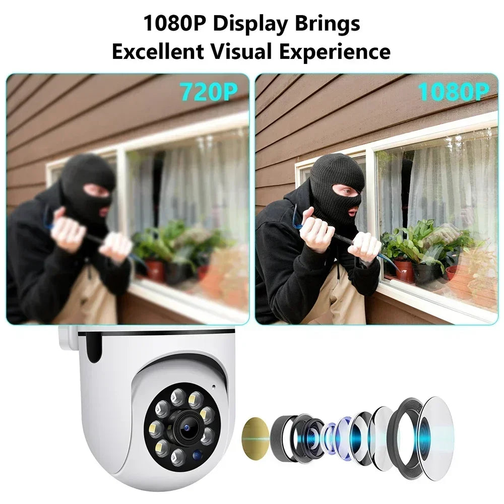 2.4G 1080P Cameras Wifi Video Surveillance IP Outdoor Security Protection Monitor 4.0X Zoom Home Wireless Track Alarm Waterproof