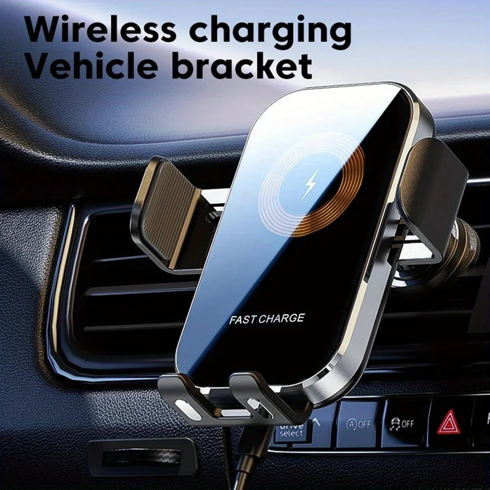 Phone Charger Car, Phone Mount for Car Wireless Charger, 15W Fast Wireless Charging Car Phone Holder, for iPhone 15/14/13/12/11