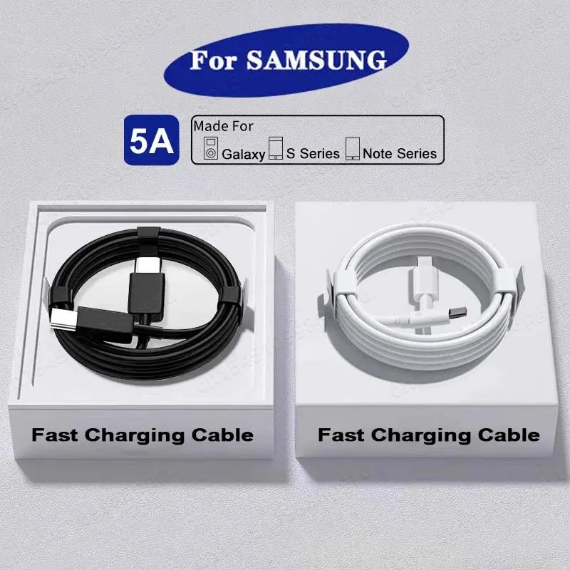 2PCS PD 45W USB C Cable For Samsung Galaxy S20 S21 S22 S23 Ultra Note 10 5G 20 A53 A54 Super Fast Charging USB Type C Data Cable